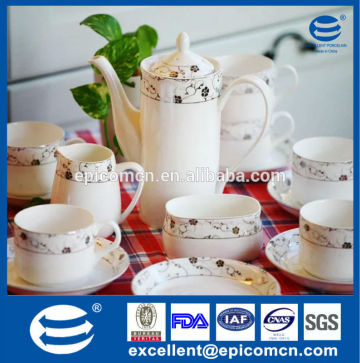 new bone china tea pots and cups, ceramic tea set wholesale