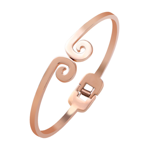 Stainless Steel Bangle Fashion Rose Plated Jewelry Bangle