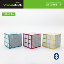 Viewtec 2016 high quality led cube mini Bluetooth speaker wireless speaker