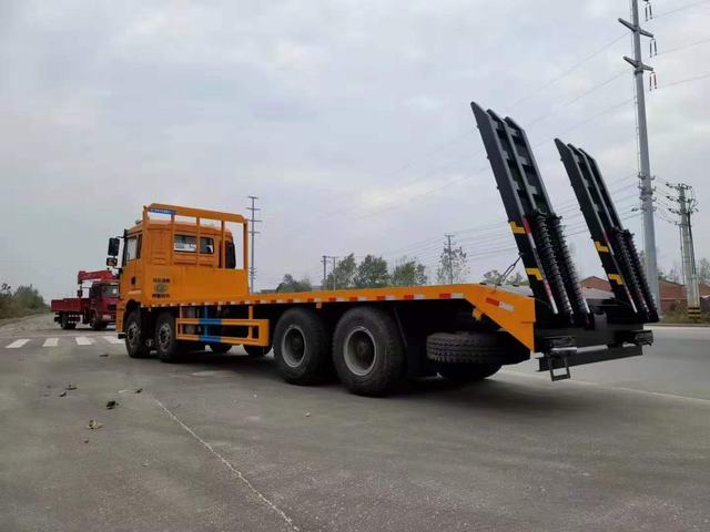 Shanqi 6x4 سرير مسطح سيارات Carrier Carrier منصة السيارة إزالة شاحنة السحب