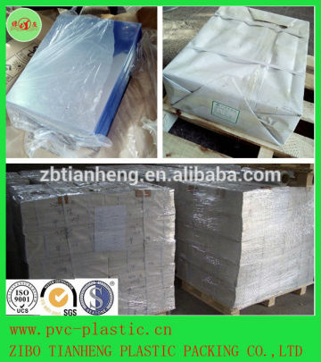 250 micron cylindrical box and folding box clear rigid PVC plastic in sheet