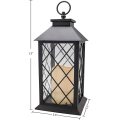 Lantern with LED Flameless Candle and Timer