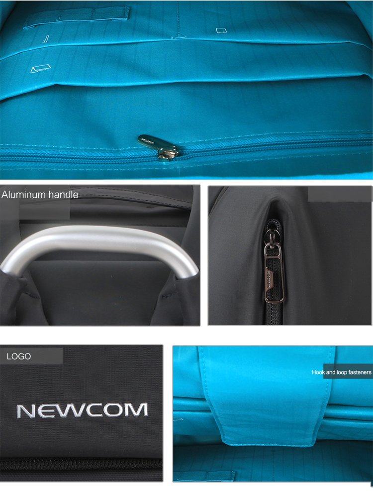 Newcom Fashion Polyester College Student Men Bags Waterproof Business Laptop Backpack