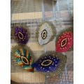 Sequin Embroidery Patches Iron 3D oo Lagu Xidhay Shaashadda Peacock