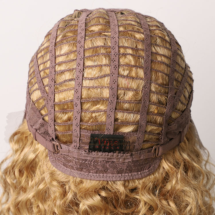 Aisi Hair Short Bob Ombre Blonde Curly Wave Swiss Lace Wigs Brazilian Hair For Black Women Lace Front Human Hair Wigs
