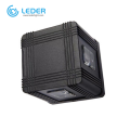 LEDER Black Square, lámpara de pared para exteriores LED