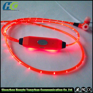 2016 New product for sony led headphones,glow in the dark headphones,in ear earphones