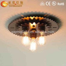 Continental Cafe restaurant ceiling lamps,aisle hall study bedroom wrought iron glass ceiling lamp