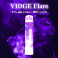 Vaporizador descartável de Vidge flare 800puffs