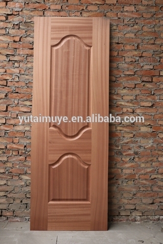 Wood veneer door skin with elegant design