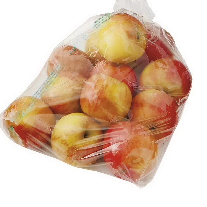 Transparent Plastic Flat Vegetable Food Grade Packaging Poly Produce Bag on a Roll
