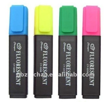 [factory directly sell] non-toxic forsted black flat highlighter with highlighted ink