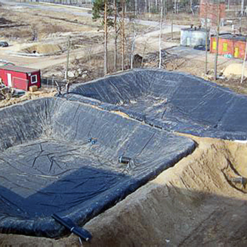 พลาสติกซับ HDPE Geomembrane กุ้งทำฟาร์ม