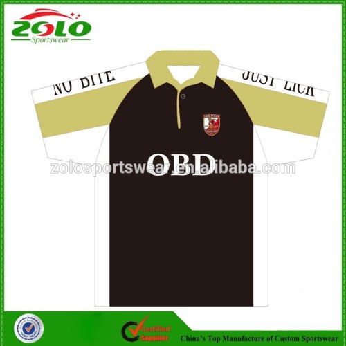 Cheap Traditional Custom Made Sublimation Men's Rugby Sports Polo Shirts