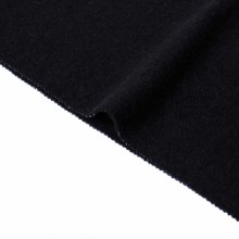 Pure Black Woven Merino Wool Alpaca Blend Overcoat