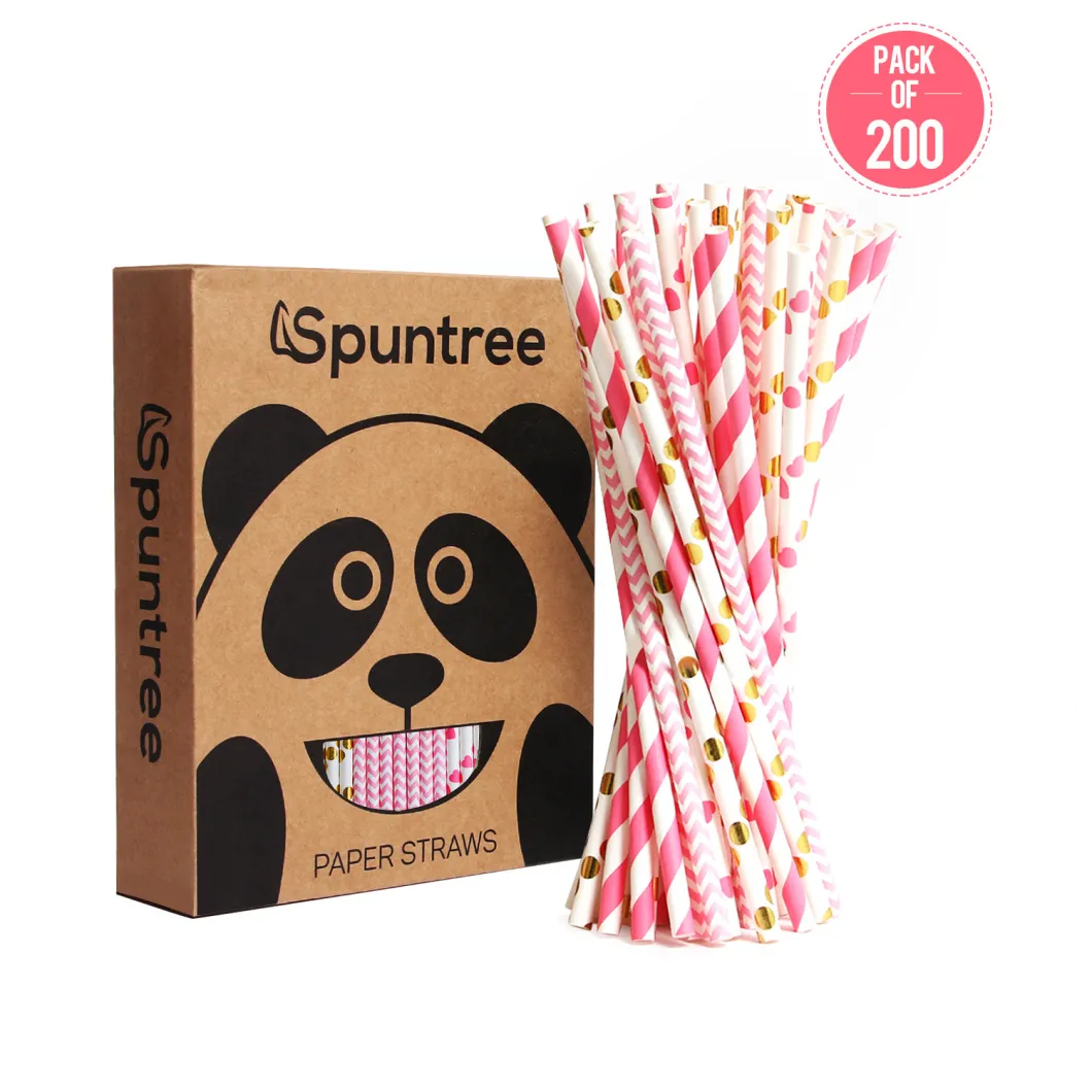 Wholesale Eco Biodegradable Disposable Paper Drinking Straws for Drinks