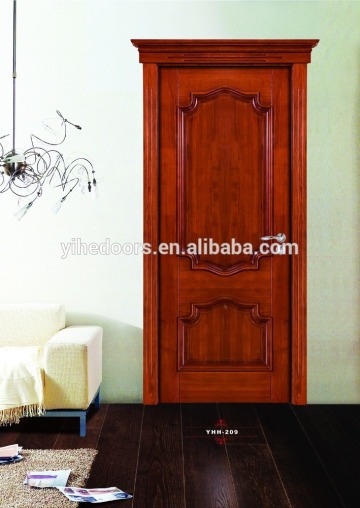 wood door lock for exterior wood door/ modern wood door with glass