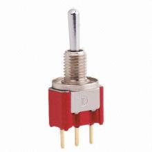 Miniature Toggle Switch, 125/6, 250AC/3A, 30V DC/3A Contact Rating