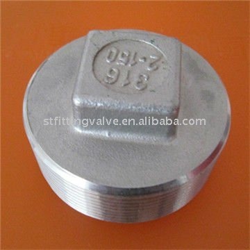 NPT Male Screw Stainless Steel Plug, Square Plug(Casting)