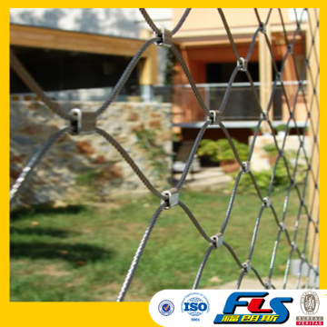 Stainless Steel Flexible Rope Mesh for Garden Security, Wire Rope Ferruled Mesh