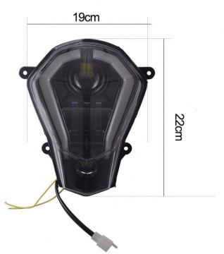 Black LED Headlight with Turn Signal Replacement for KTM Duke 390 (2013-2016)