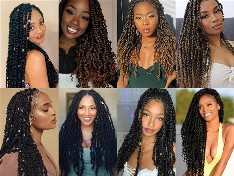 18inch Pre twisted Passion Twists Crochet Braids Pre-loop Senegalese Spring Twist Ombre Braids Synthetic Crochet Braiding Hair