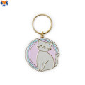 Wholesale Metal Custom Cat Design Enamel Keychain