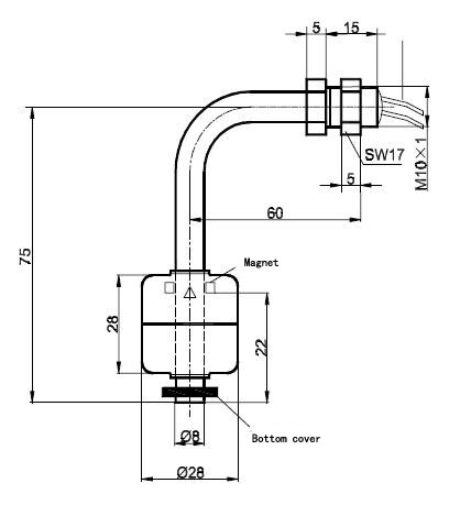 CE Approved Stainless Steel Float Switch (LM003)