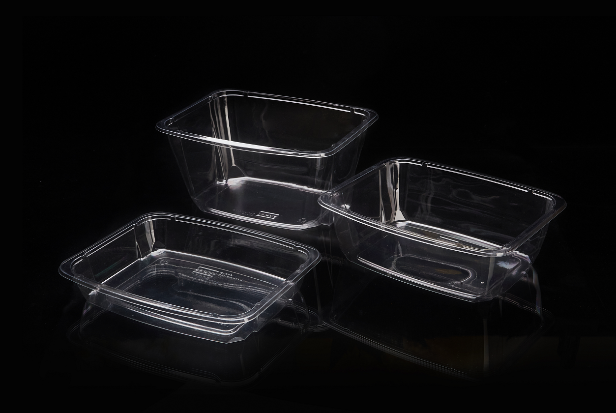  Clear disposable plastic salad Tray