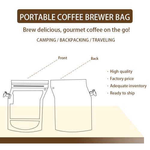 個々のドリップポーチは、旅行に優しいシングルサービングコーヒーバッグを提供します