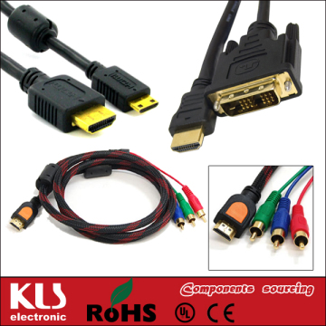 Good quality yellow rca video cable UL CE ROHS 133 KLS