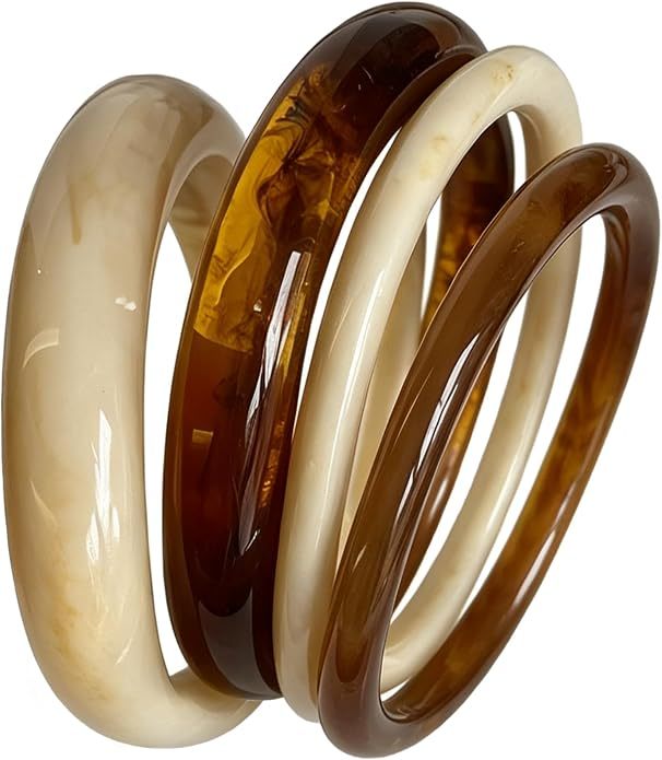 Geometric Acrylic Bangle Set