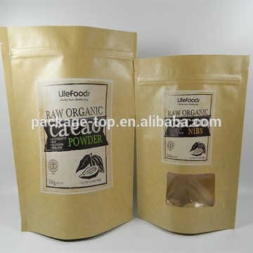 kraft paper pouch for rice/milk/whey protain power packaging