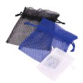 black laundry mesh bag with plastic cord