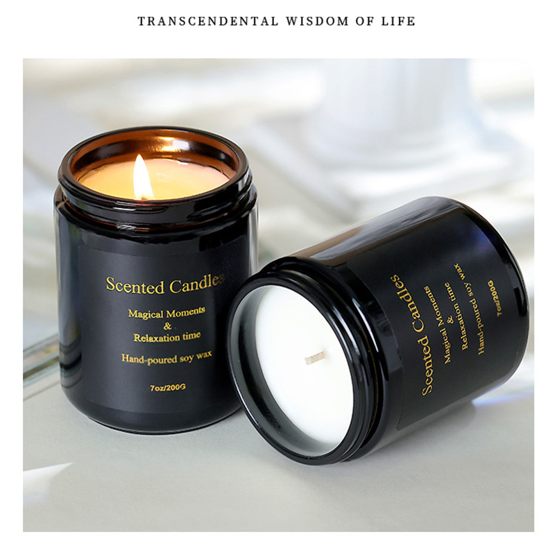 Свечка шкляной слоіка glass jar candle