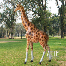 Handmade fiberglass animal sculpture resin garden giraffe statue