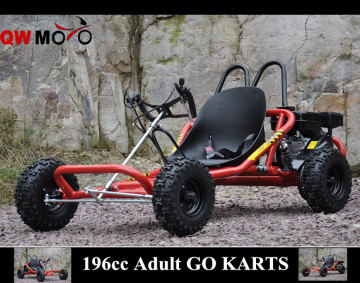 QWMOTO Hot sale handle Trottle go kart 6.5hp mini ATV Go kart 200CC gas Cross Adults Go kart buggy