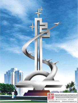 Hand Carved Decoration Stainless Steel Sculpture