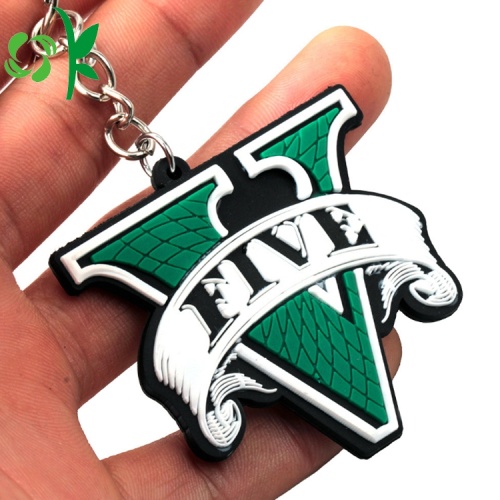 Högkvalitativ bästa Silcione Keychain Custom Logo-nyckelring