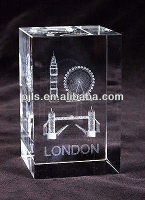 3d laser crystal cubes for london