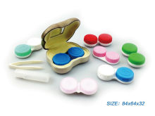 Fashion pink custom contact lens case for young, popular eyewear accessary, contact lenses case