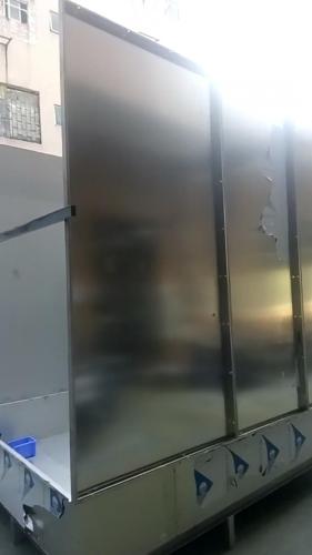 Spray painting exhaust gas treatment booth