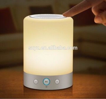 2016 NEW Indoor touch sensor led light bluetooth speaker, touch led table lamp with mini speaker