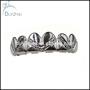 Silver Plated Best Grillz Top Upper Top Teeth Hip Hop Grills