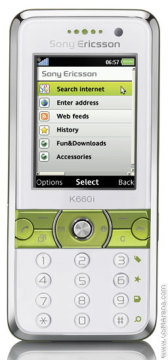 sony ericsson K660 mobile phone