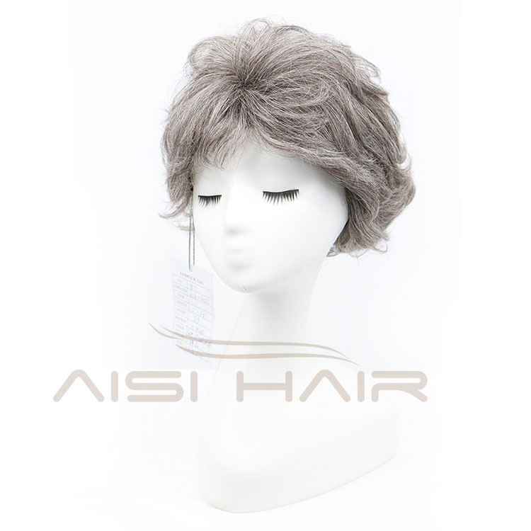 Aisi Hair Cheap For Black Women Weave 100% Short Pixie Cut Brazilian Human Hair Gray Wig