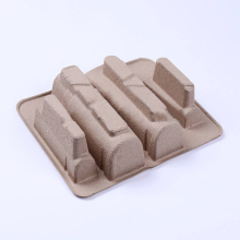 Eco-friendly natural dry press brown colour recycled tray