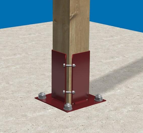 Carbon Steel Square Head Post Anchor Base