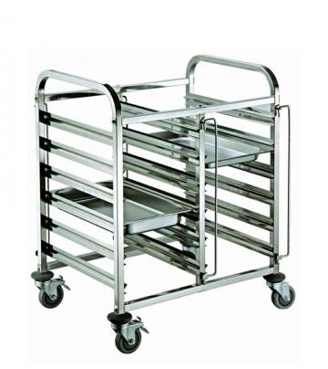 Restaurant stainless steel dinner trolley with wheel