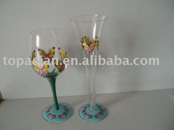 glass craft, handpainting goblet